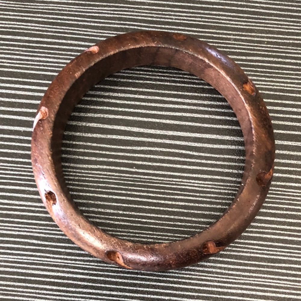 Wooden Bangle Bracelet in Dark Brown